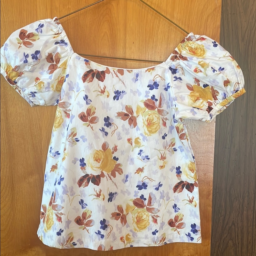 Janie and Jack Yellow and Blue Blouse with Elegant Design